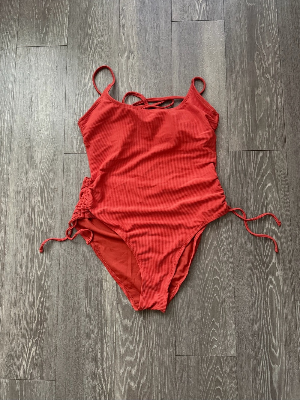 Xhilaration Red Girls' One-Piece Swimsuit with Side Ties